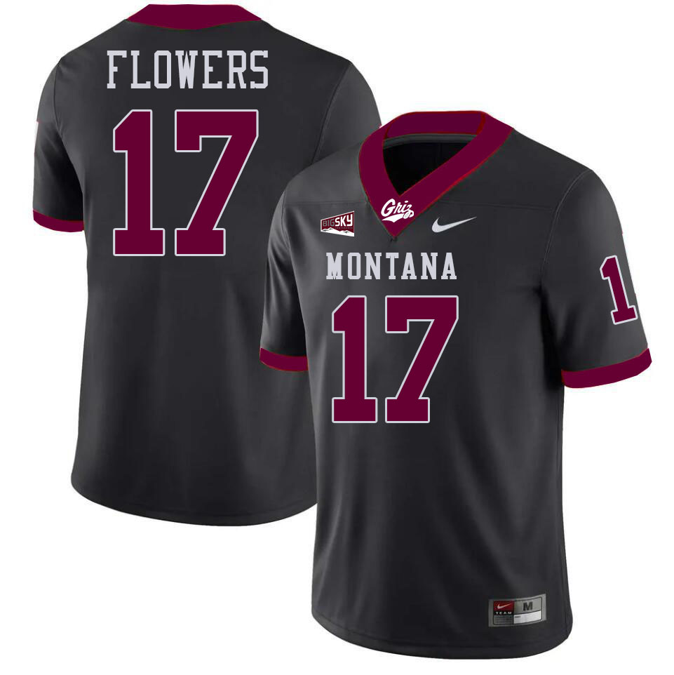 Luke Flowers Montana Jersey,University Of Montana Grizzlies #17 Luke Flowers Jersey Stitched-Black